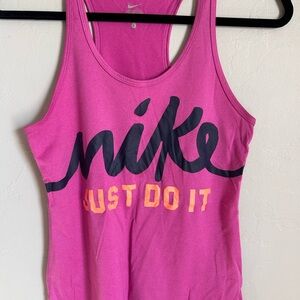 Nike Women's Pink Graphic Tank Top